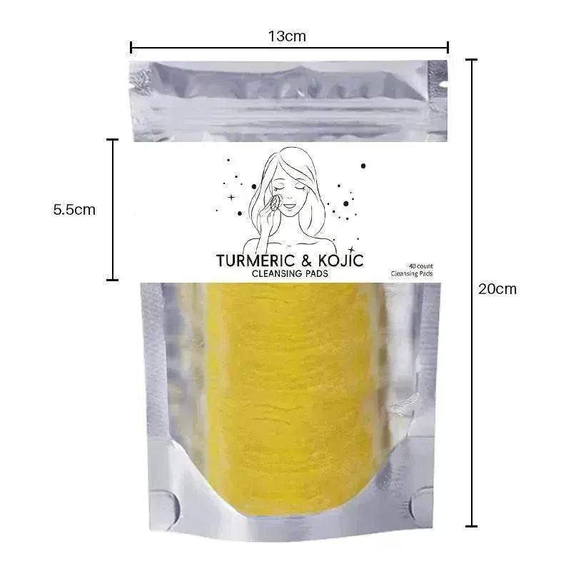 Facial Exfoliating Sponges with Turmeric & Kojic Acid – Oil Control & Dead Skin Removal