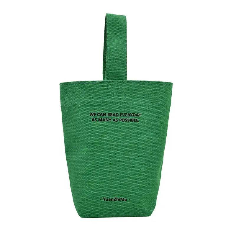 Canvas Lunch Solid Color Canvas Bag