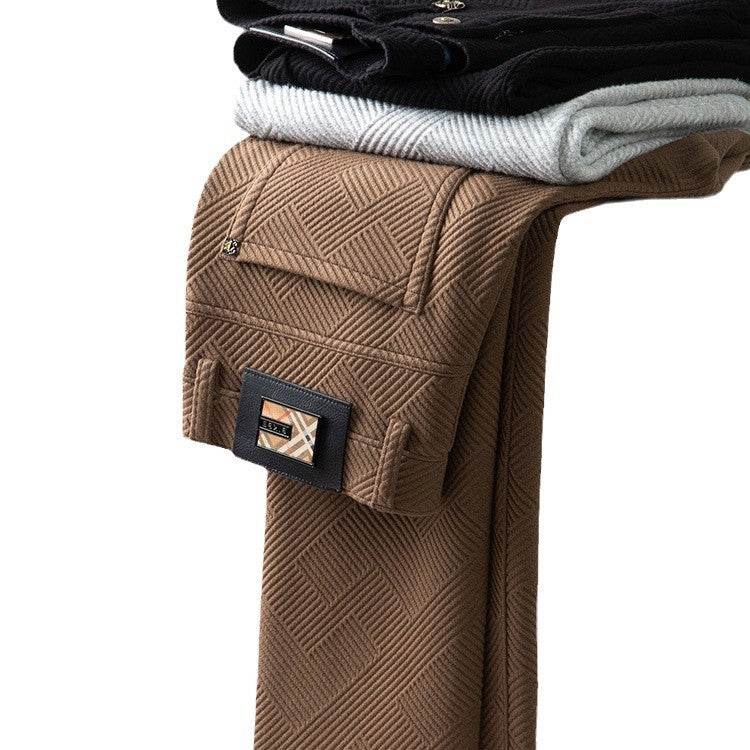 Casual Pants – Comfortable Mid Waist Straight-Leg Trousers for Men
