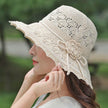 New Summer Outdoor Sunshade UV Protection Wide Brim Crotchet Sun Hat with neck flap for women