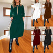 Long Sleeved Dress Women – High Waist Oversized Swing Maxi Dress