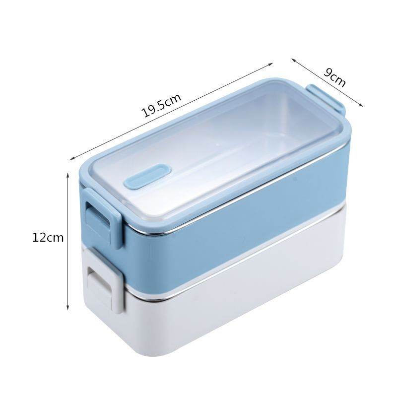 Portable Stainless Steel Double Layer Kids Lunch Box