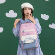 Colorful Contrast Schoolbag – Trendy Backpack for Students