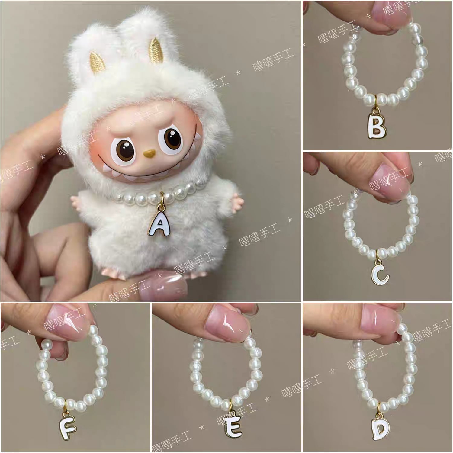 [pre order] Letter necklace for labubu ver4 Pin for love