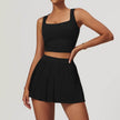 Tennis Skirt set Athletic Sports Workout Pleated Skort Outfit Women