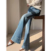 French Style Temperament Retro Washed Baggy Jeans Pant For Women