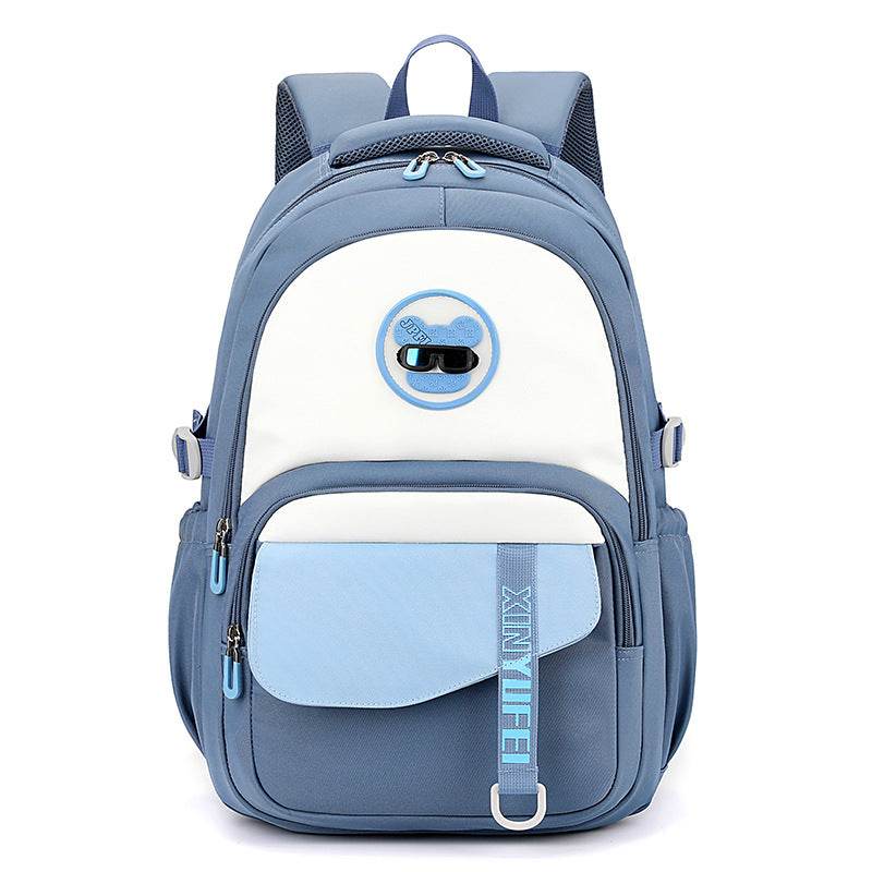 Girls' Portable Burden-Relief School Backpack – Lightweight Nylon Bag | Pink, Blue, Black