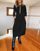 Long Sleeved Dress Women – High Waist Oversized Swing Maxi Dress