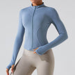 Autumn Winter Long Sleeve Zipper Slim fit Workout Top for women