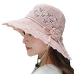 New Summer Outdoor Sunshade UV Protection Wide Brim Crotchet Sun Hat with neck flap for women