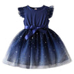 Fashionable Little Girl Starry Princess Dress Tulle Birthday dress Party dress for kids
