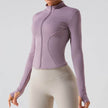 Autumn Winter Long Sleeve Zipper Slim fit Workout Top for women