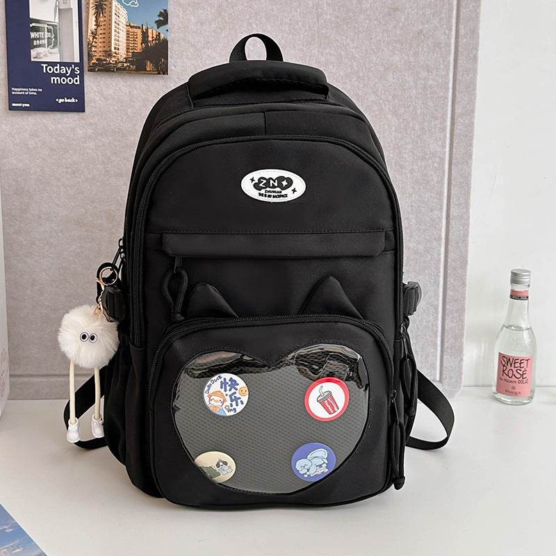 Large Capacity Kids School Backpack – Nylon Bookbag for Primary Students | Pink, Blue, Black