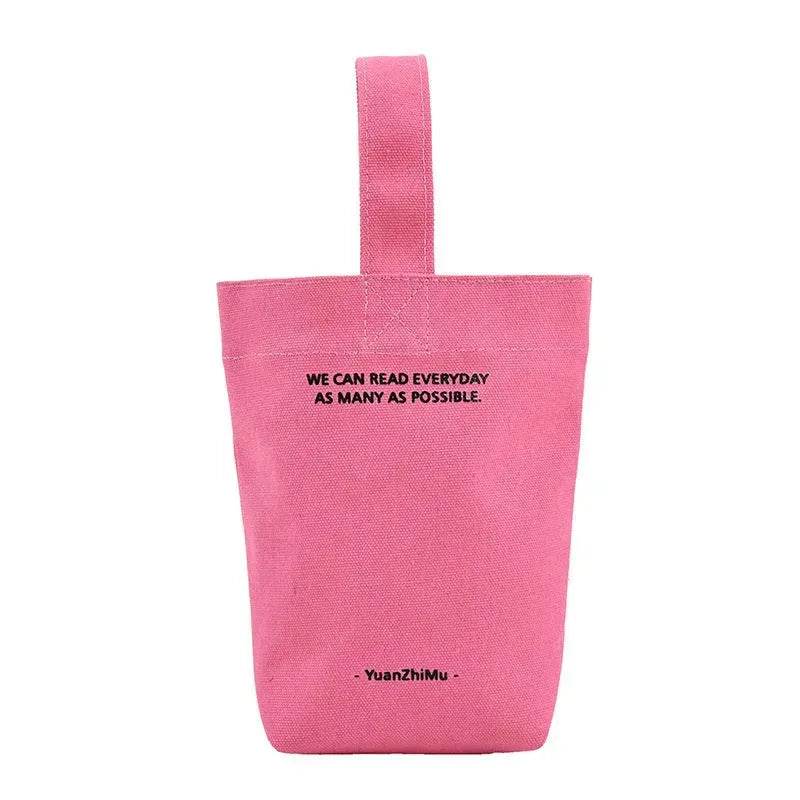 Canvas Lunch Solid Color Canvas Bag
