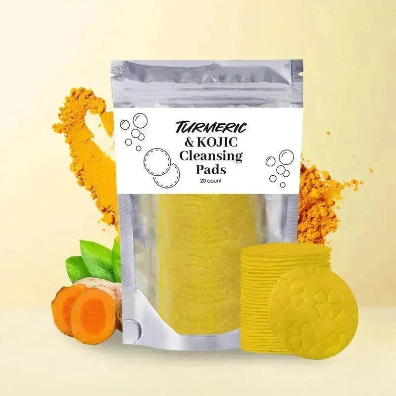 Facial Exfoliating Sponges with Turmeric & Kojic Acid – Oil Control & Dead Skin Removal