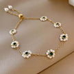 Pearl Flowers Bracelet All-match Fashion Adjustable Chain Bracelet for women