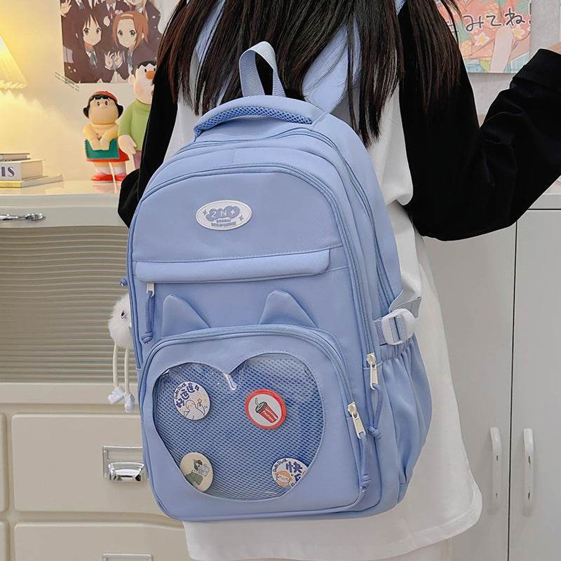 Large Capacity Kids School Backpack – Nylon Bookbag for Primary Students | Pink, Blue, Black