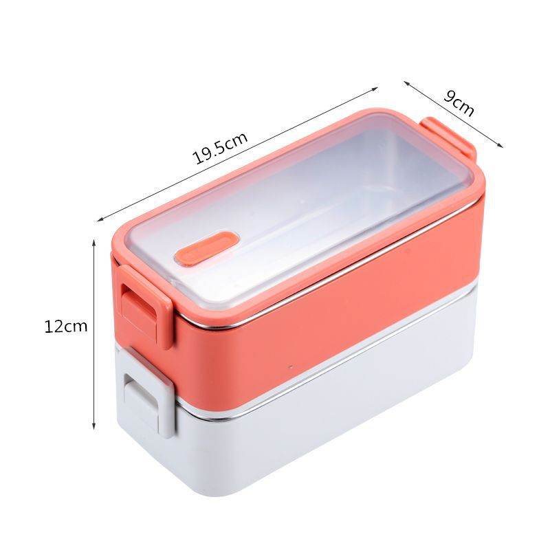 Portable Stainless Steel Double Layer Kids Lunch Box