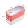 Portable Stainless Steel Double Layer Kids Lunch Box