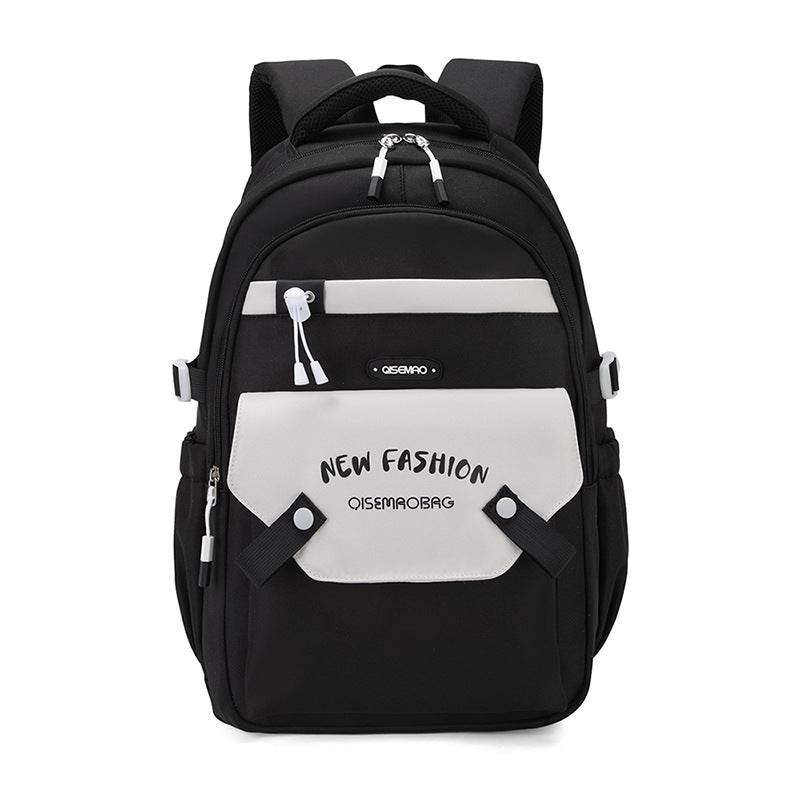 Colorful Contrast Schoolbag – Trendy Backpack for Students