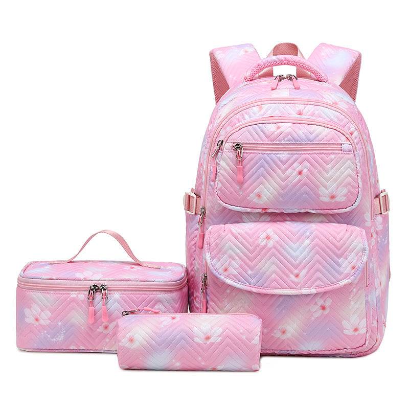Printed Schoolbag Three-piece Fashion Backpack