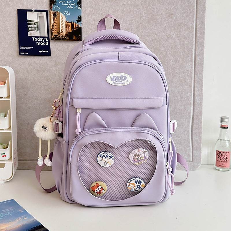 Large Capacity Kids School Backpack – Nylon Bookbag for Primary Students | Pink, Blue, Black