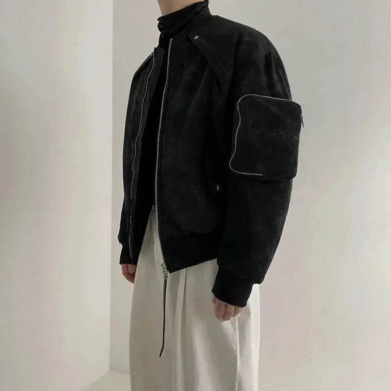 Retro Suede Street Hip pop Fashion Jacket for Men