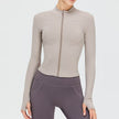 Autumn Winter Long Sleeve Zipper Slim fit Workout Top for women