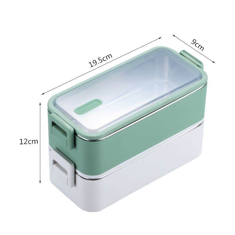 Portable Stainless Steel Double Layer Kids Lunch Box