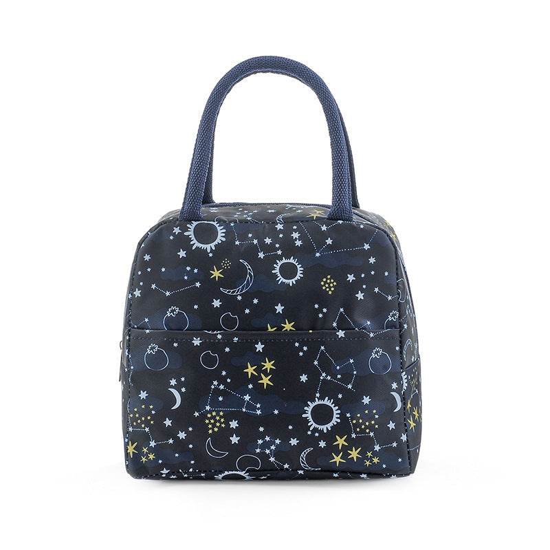 Portable Floral Aluminum Foil Thermal Insulated Lunch Bag