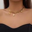 Boho Dolphin Starfish Conch Pendant Jewelry Set – Choker Necklace & Bracelets for Women