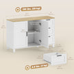 Vesper Modern Sideboard with 3 Drawers and Soft-Close Doors-White