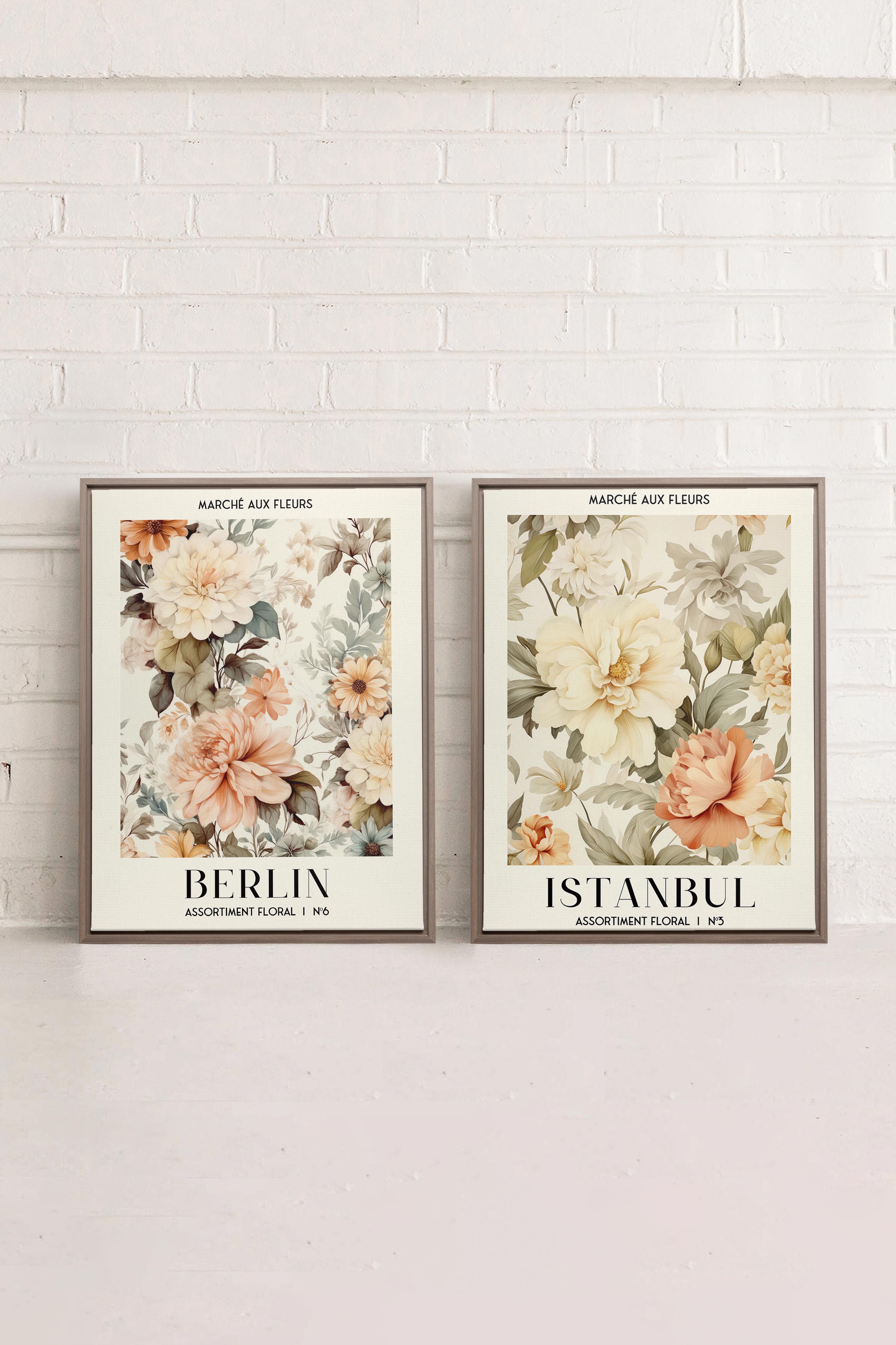 DUO ASSORTIMENT FLORAL (2 Oeuvres sur toile étirée)