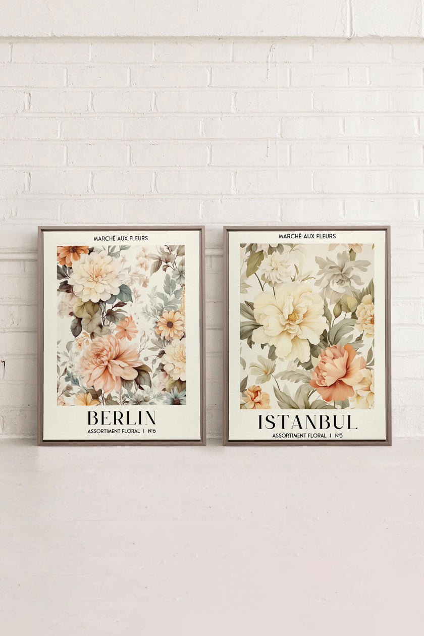 DUO ASSORTIMENT FLORAL (2 Oeuvres sur toile étirée)