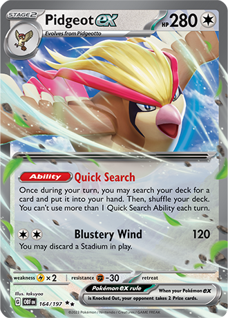 Pidgeot ex 164/197