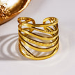 ODESIA : Bague texturée à plusieurs couches torsadées