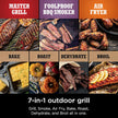 NINJA OG701 Woodfire Outdoor Grill, 7-in-1 Master Grill, BBQ Smoker - Factory serviced with Home Essentials warranty