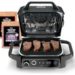 NINJA OG701 Woodfire Outdoor Grill, 7-in-1 Master Grill, BBQ Smoker - Factory serviced with Home Essentials warranty