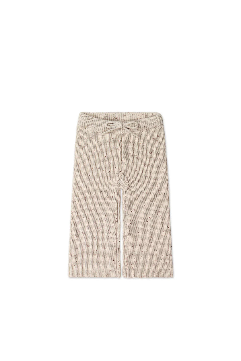 OG Morgan Knit Pant - Oatmeal Balm Wolf Fleck | Jamie Kay