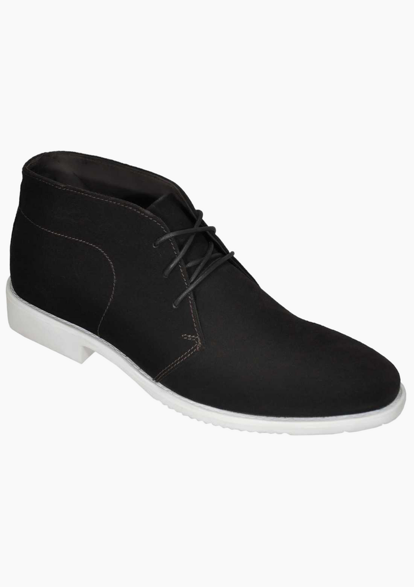 OHM Lifestyle Business Ankle Leather Boots Brown with Laces