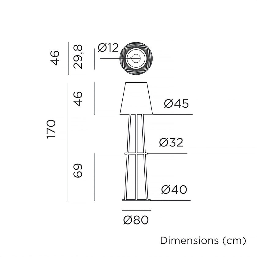 Okinawa<br> Solar-charged Floor Lamp