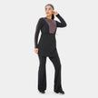 Onyx Flow Top Modest Dress – Black Burnt Mauve