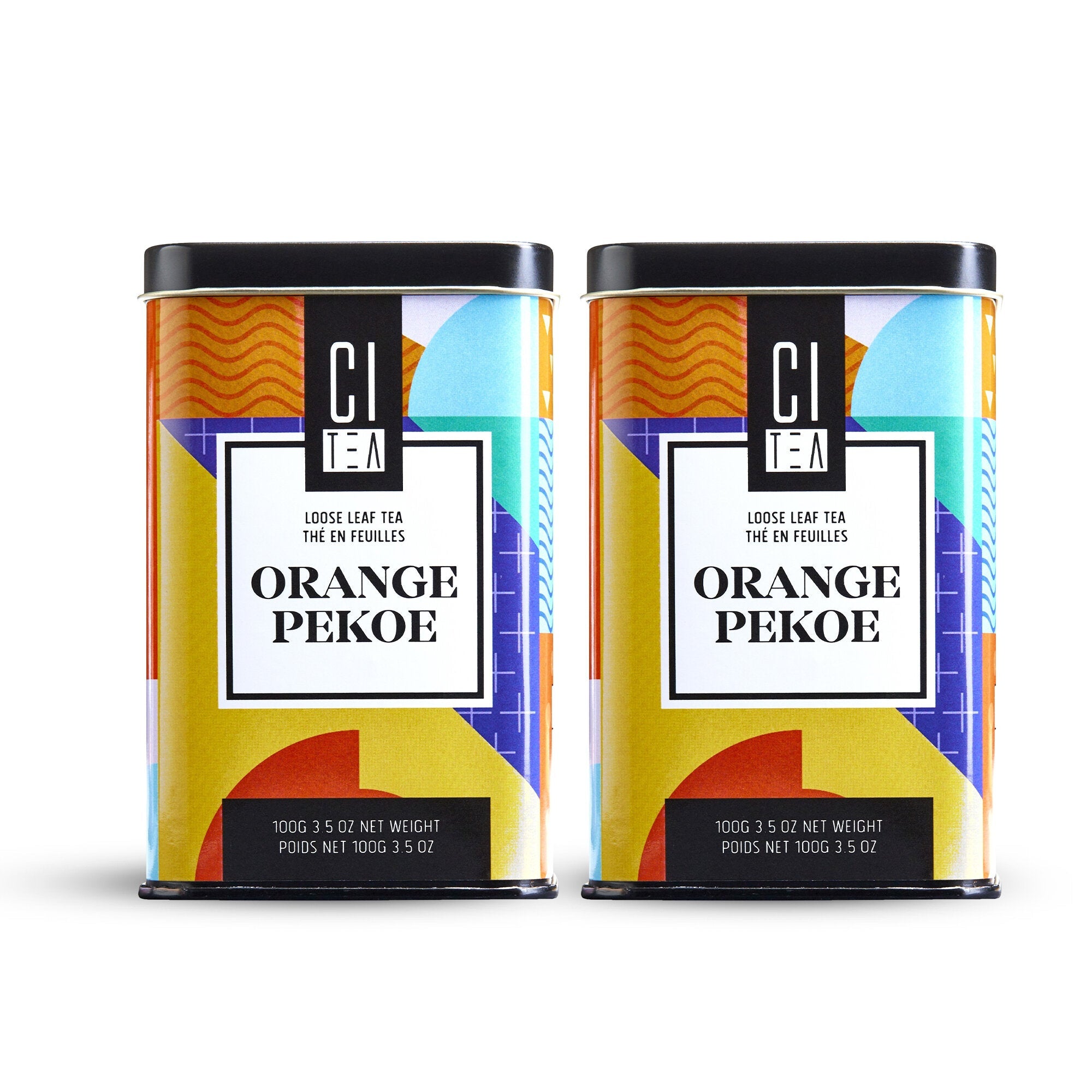 Thé noir en feuilles, Earl Grey et Orange Pekoe