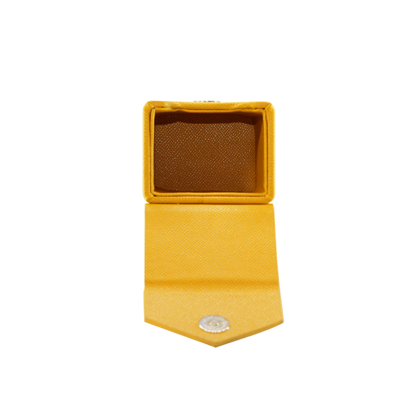 Ra Yellow Deck Box - Hard Shell - Textured Vegan Leather