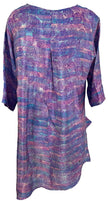 PRC6052 Avatar Pure Silk Self Pocket Tunic Dress