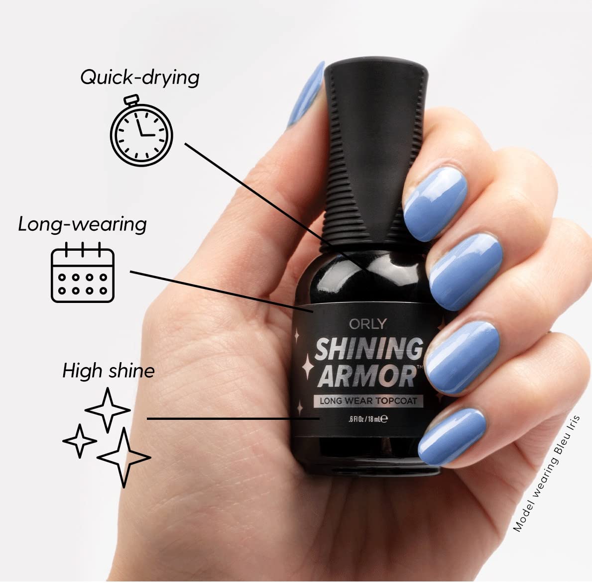 ORLY - Top coat longue tenue Shining Armor Premium 18 ml
