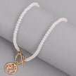 OT Buckle World Map Plate-shaped Pendant Necklace For Women