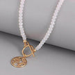 OT Buckle World Map Plate-shaped Pendant Necklace For Women