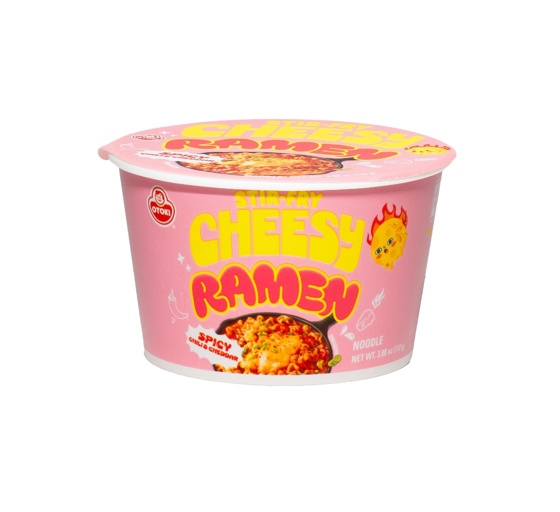 Ottogi Cheesy Stir-Fry Spicy Chili & Cheddar Ramen Bowl (110G) [Best Before Date: 2027.04.09]