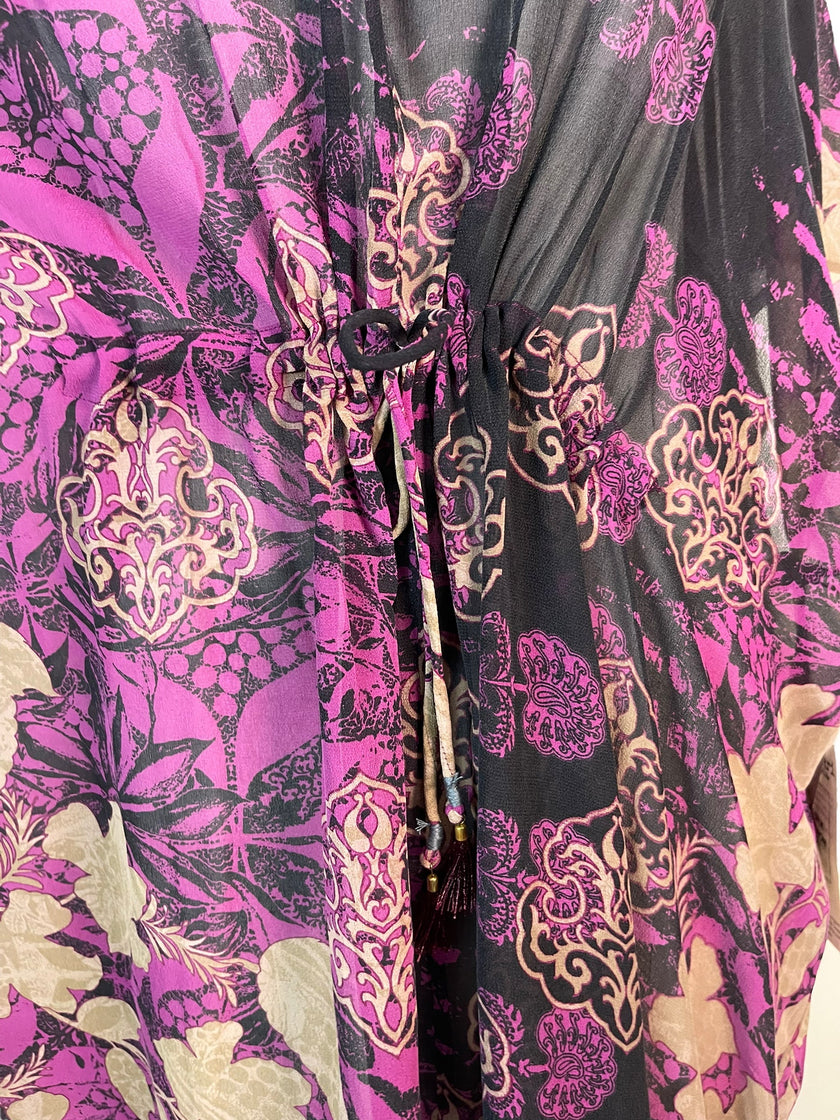 PRG6374 Sheer Avatar Pure Silk Maxi Kaftan